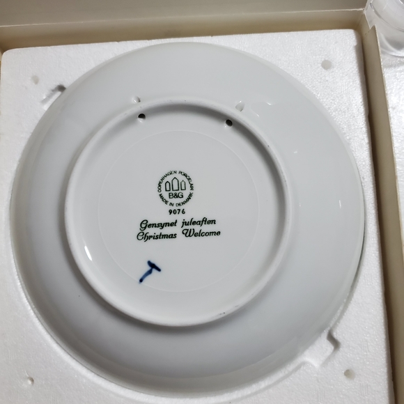 B&G Copenhagen Limited Edition 1976 Christmas Welcome plate. Vintage - Picture 2 of 4